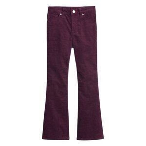 Gap Denim 70s Flare Pants Size 16 High Rise Stretch Corduroy Burgundy